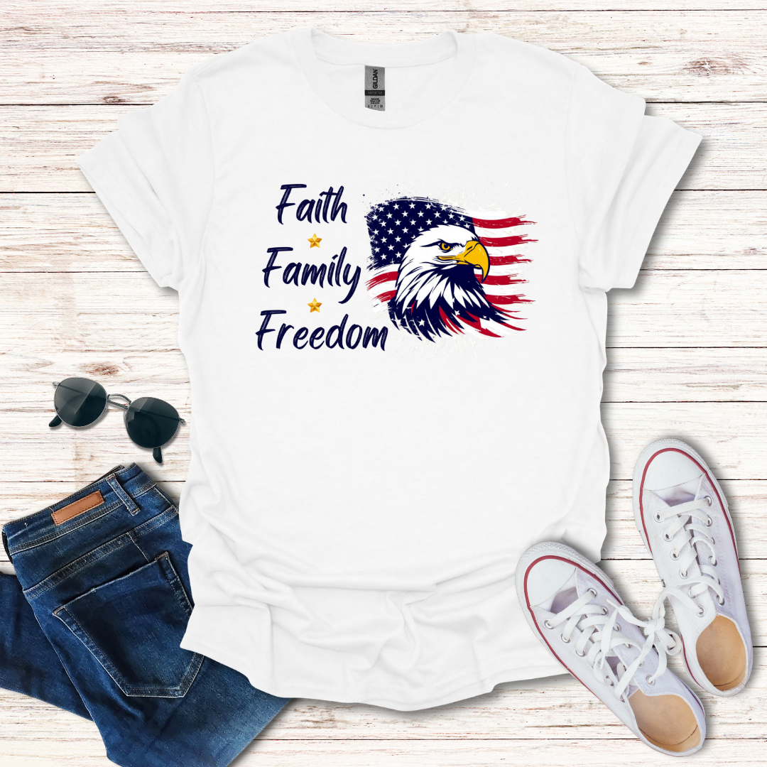 Faith Family Freedom Flag Eagle