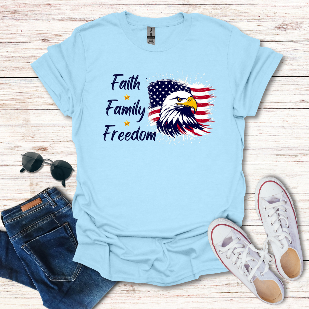 Faith Family Freedom Flag Eagle
