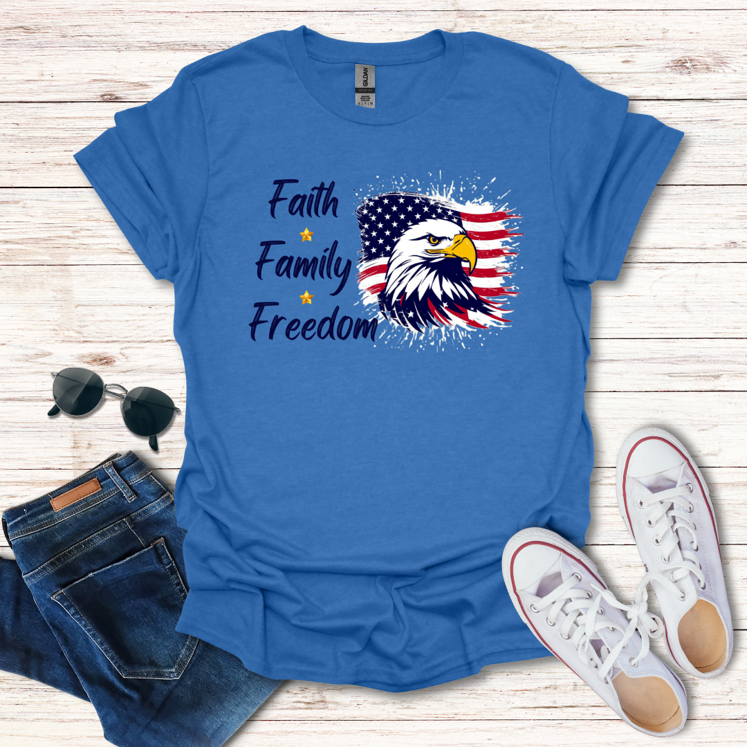 Faith Family Freedom Flag Eagle