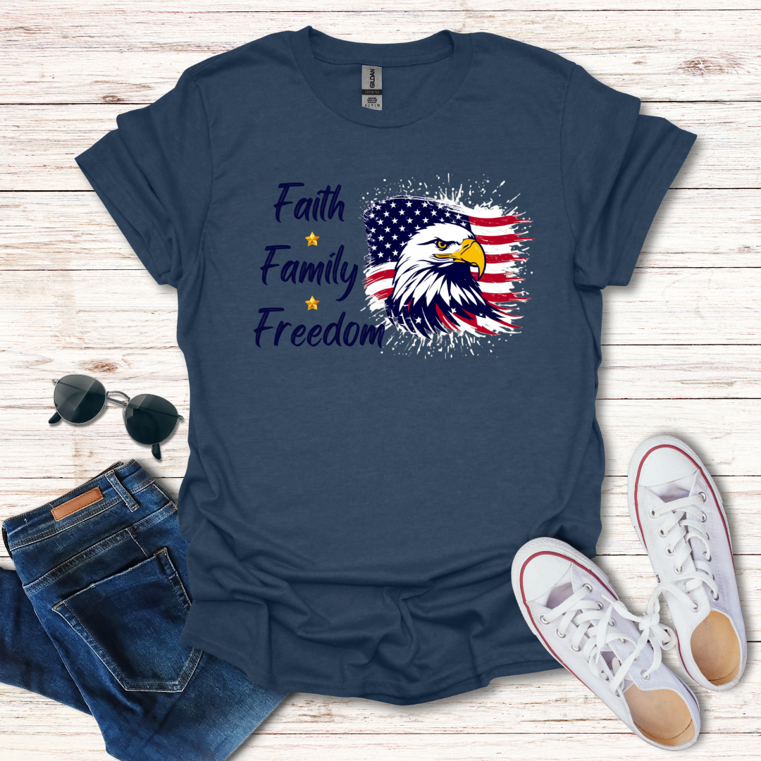Faith Family Freedom Flag Eagle
