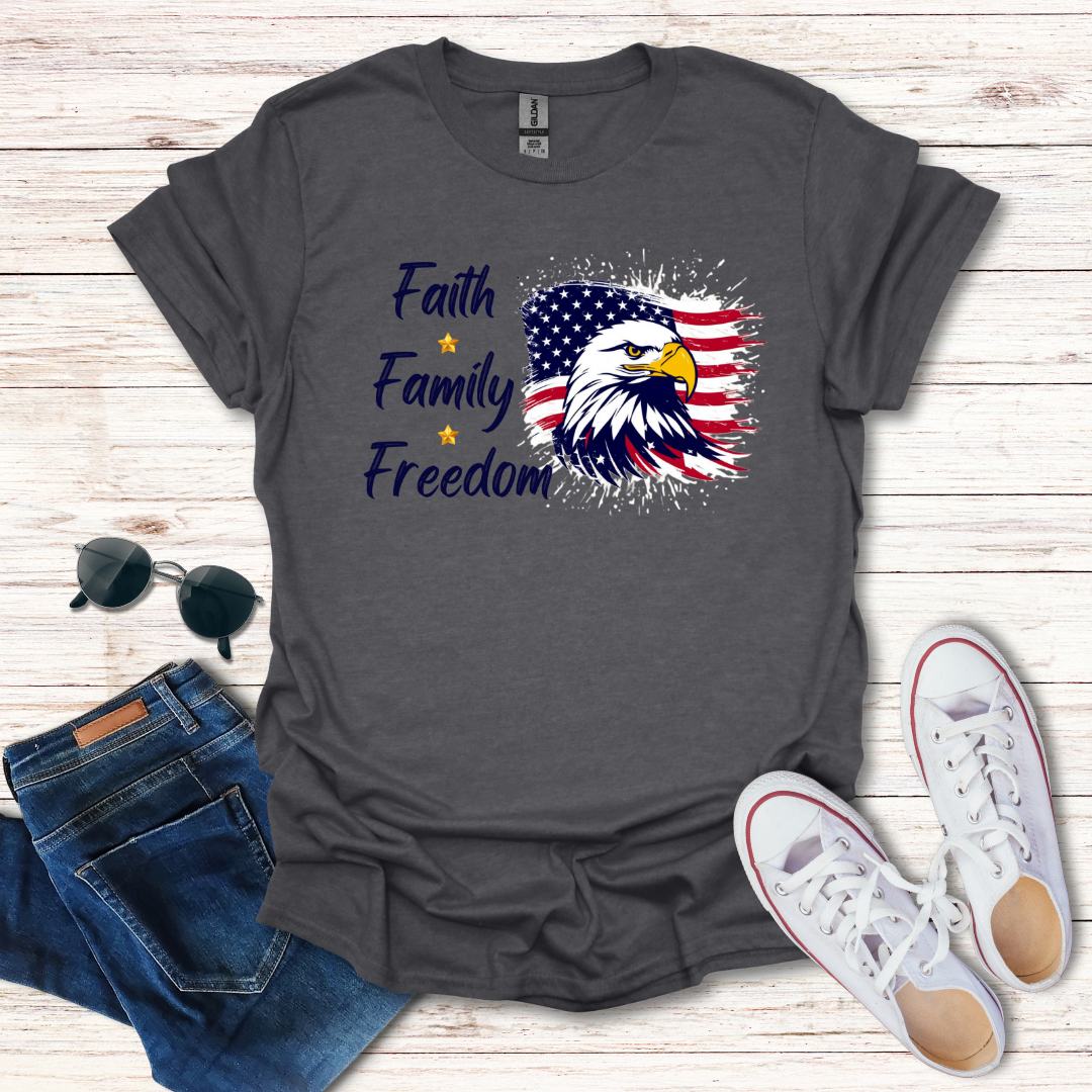 Faith Family Freedom Flag Eagle