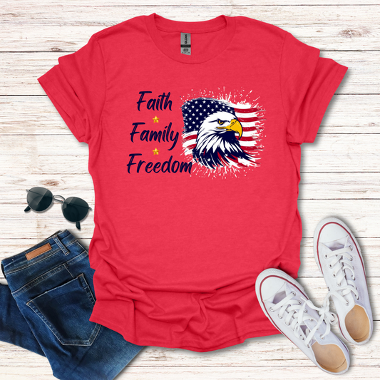 Faith Family Freedom Flag Eagle