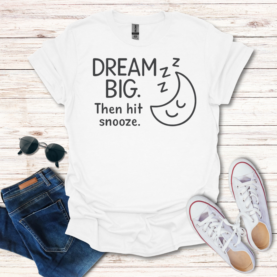 Dream Big Hit Snooze Line Art