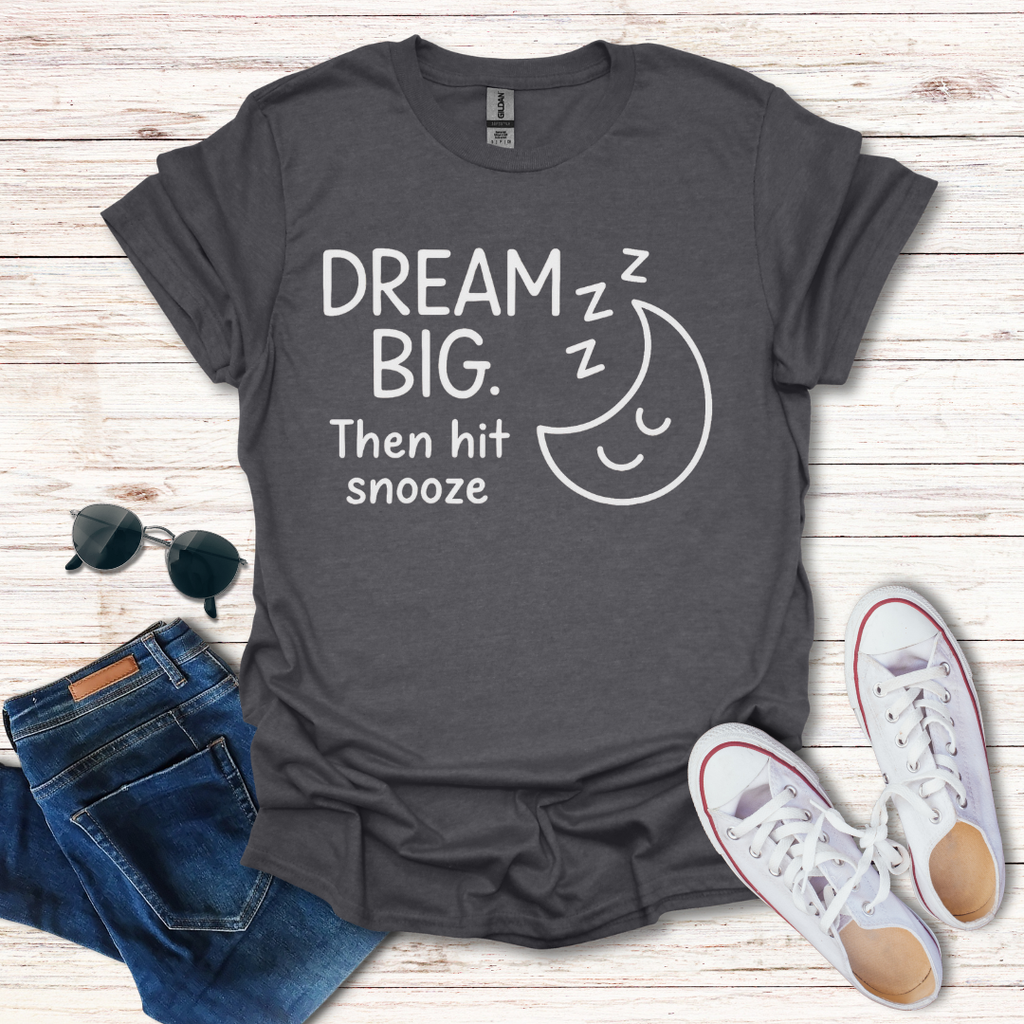 Dream Big Hit Snooze Line Art