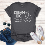 Dream Big Hit Snooze Line Art