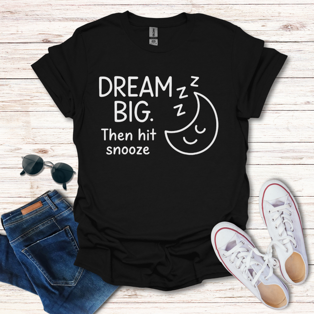 Dream Big Hit Snooze Line Art