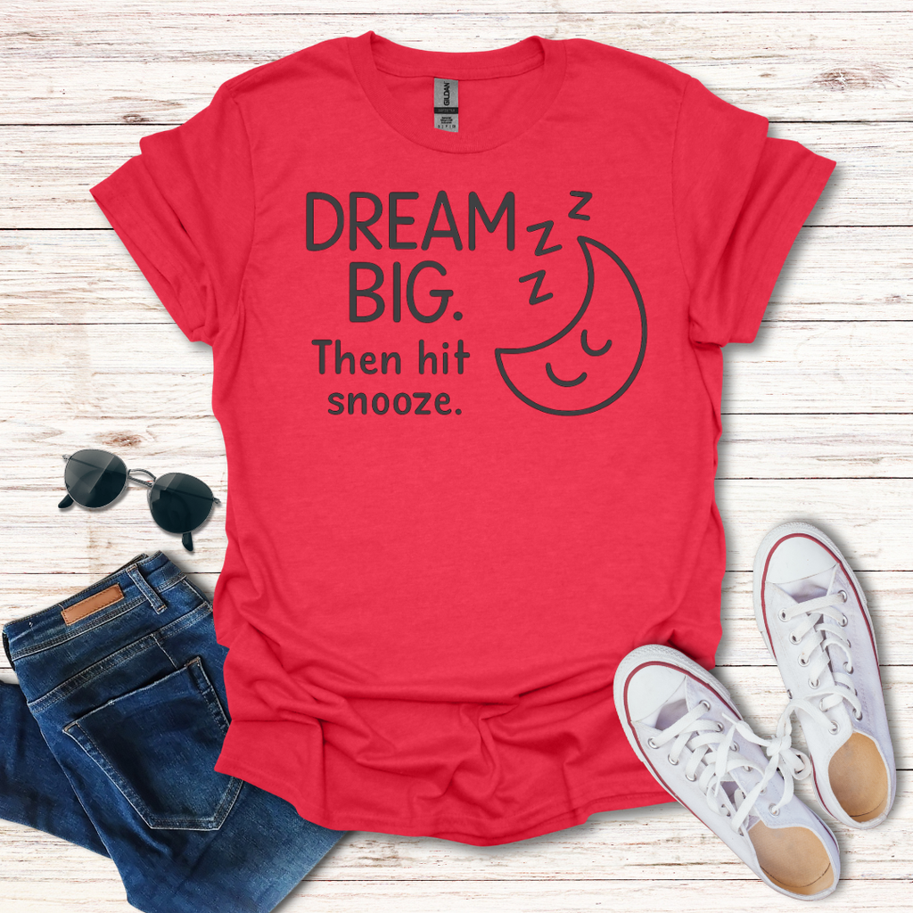 Dream Big Hit Snooze Line Art