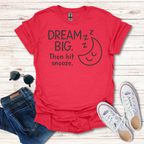 Dream Big Hit Snooze Line Art