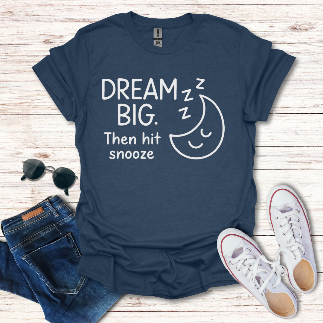 Dream Big Hit Snooze Line Art
