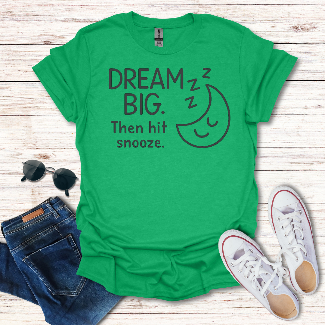 Dream Big Hit Snooze Line Art