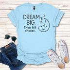 Dream Big Hit Snooze Line Art