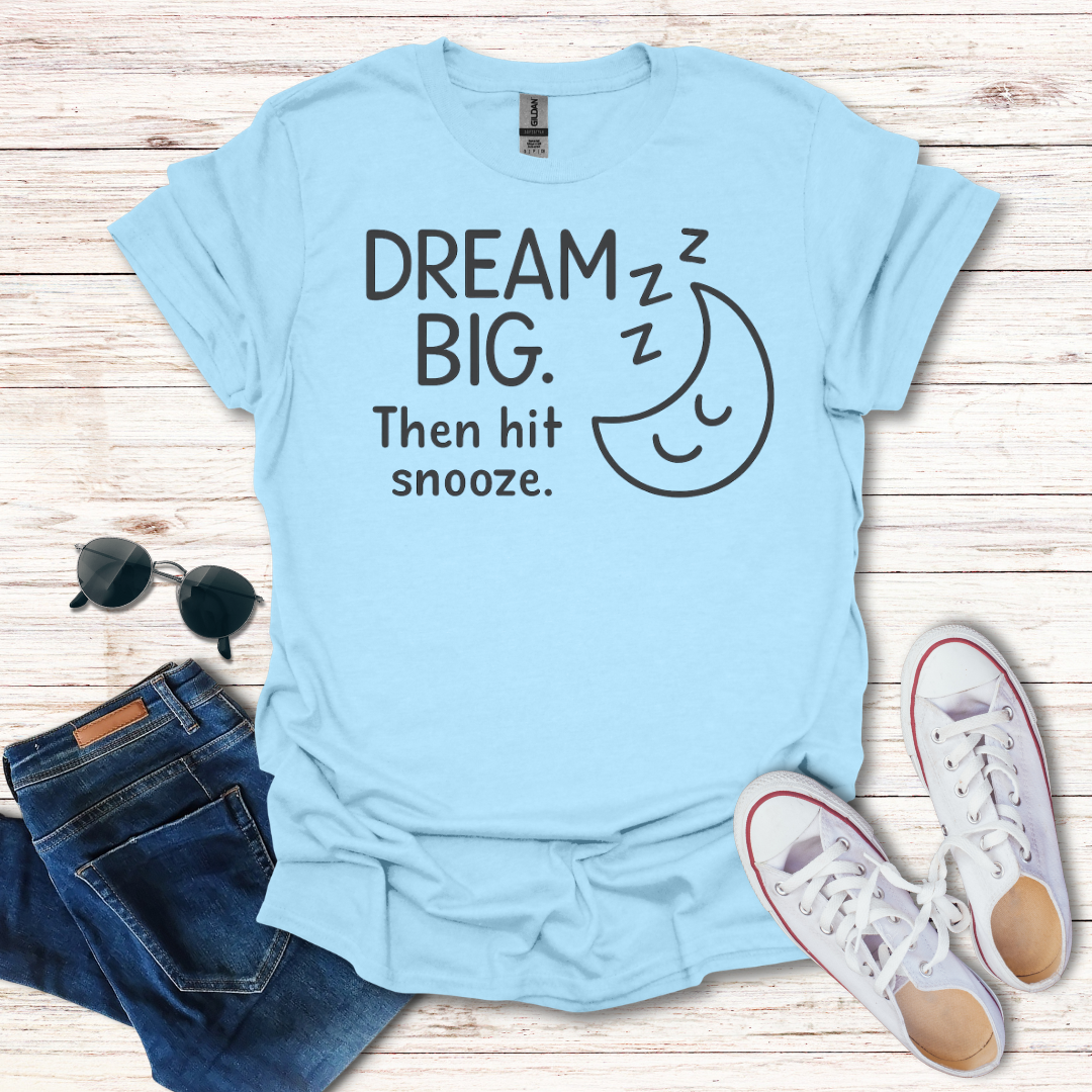 Dream Big Hit Snooze Line Art