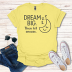 Dream Big Hit Snooze Line Art