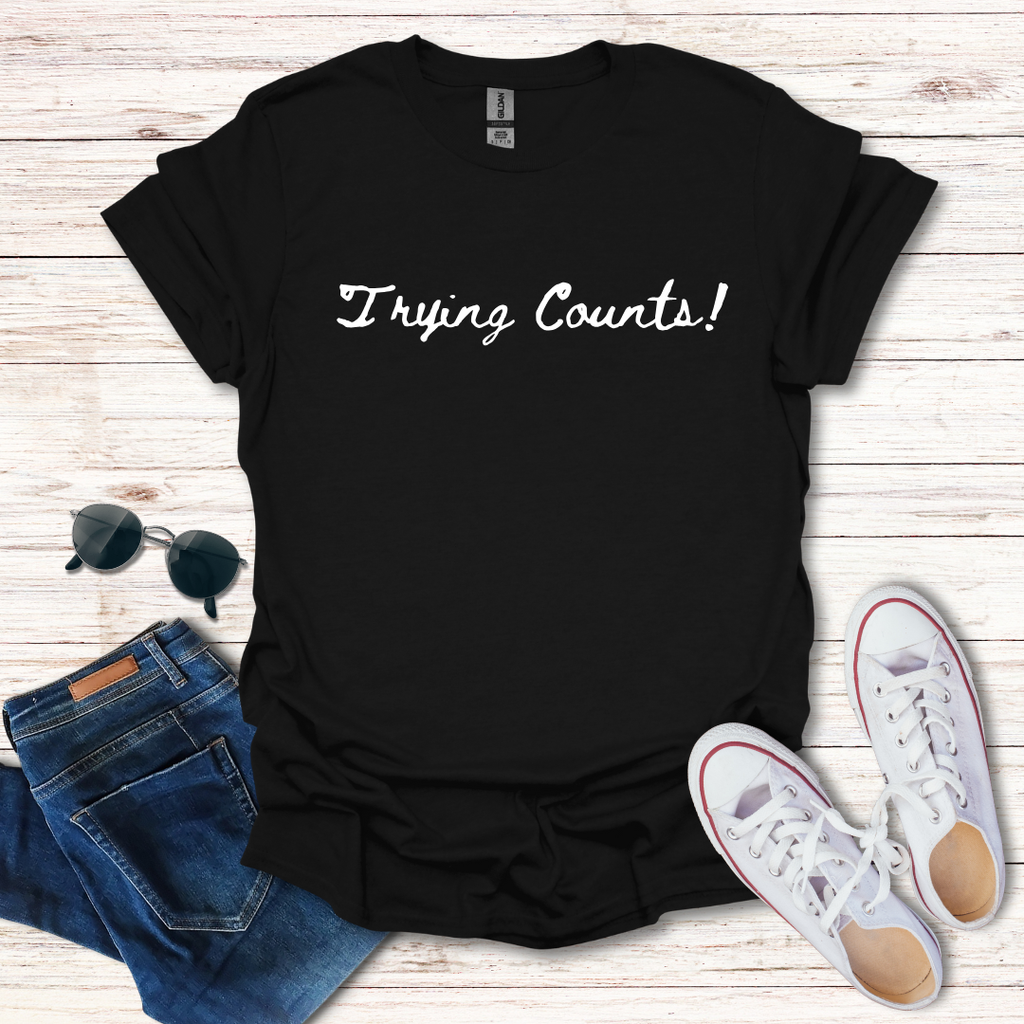 Trying Counts text