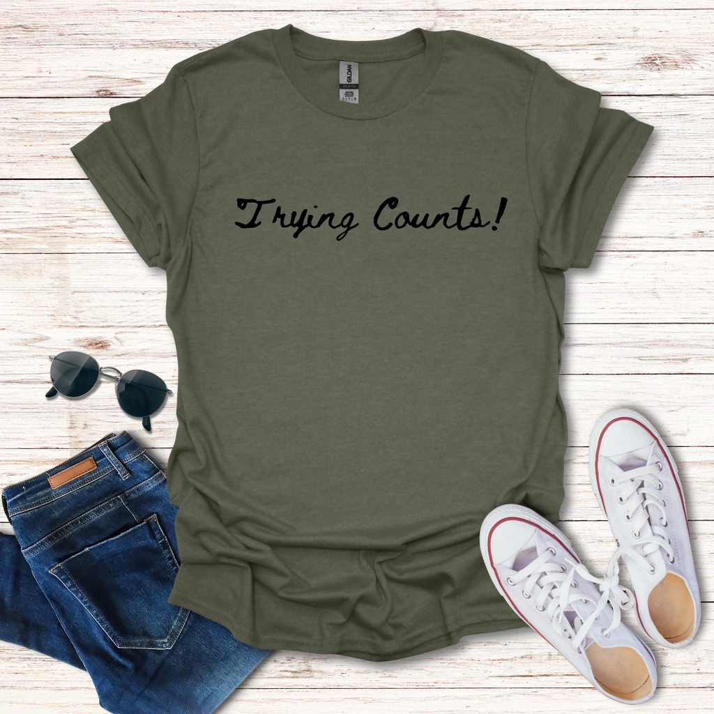Trying Counts text