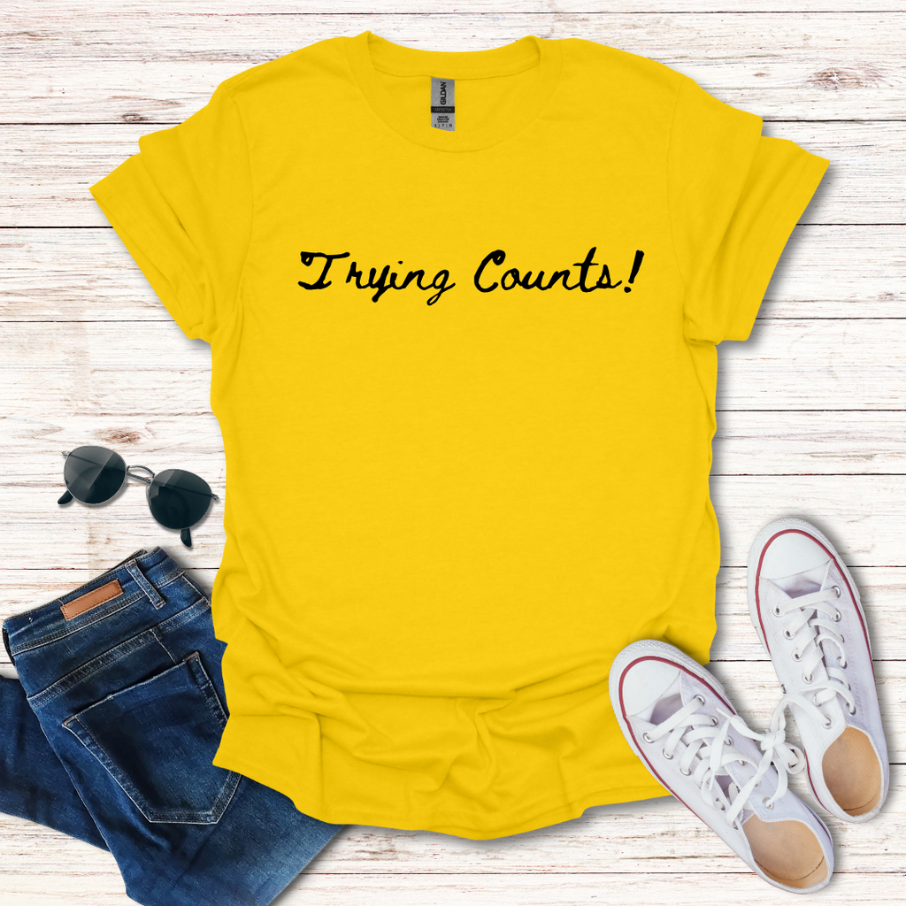 Trying Counts text