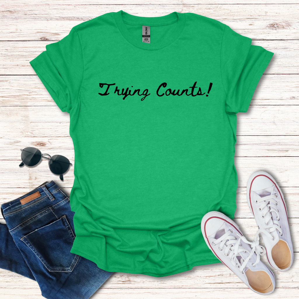 Trying Counts text