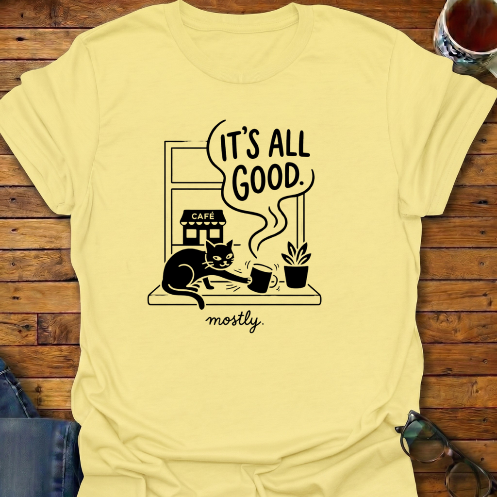It's All Good mostly Cat Coffee T-Shirt