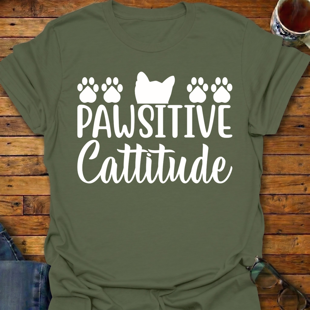Pawsitive Cattitude T-Shirt
