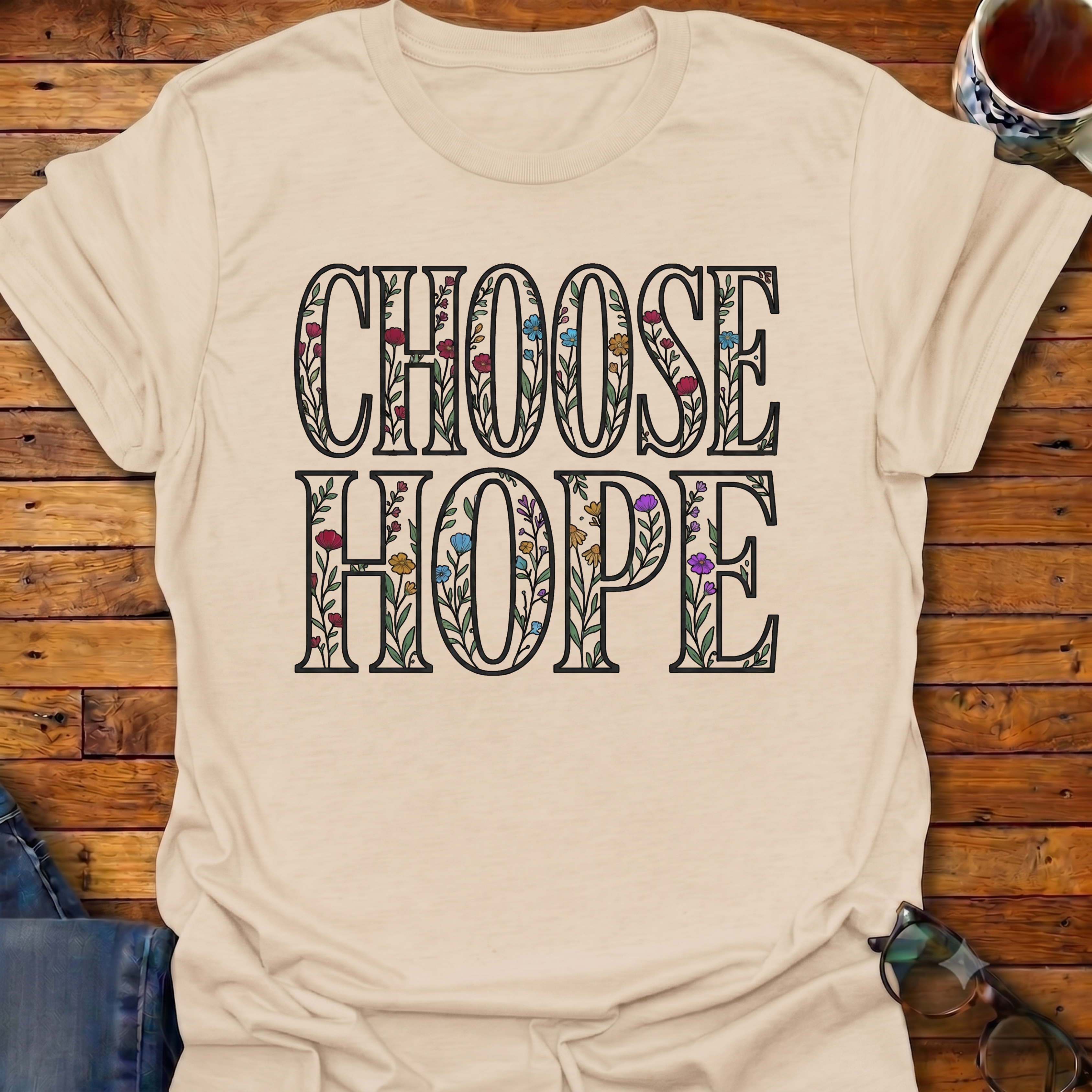 Choose Hope Flowers T-Shirt