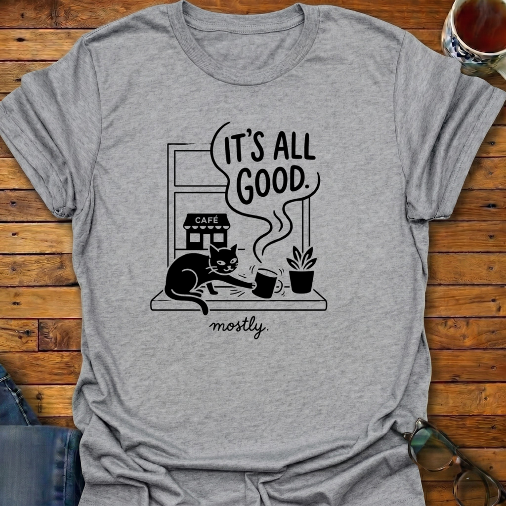 It's All Good mostly Cat Coffee T-Shirt