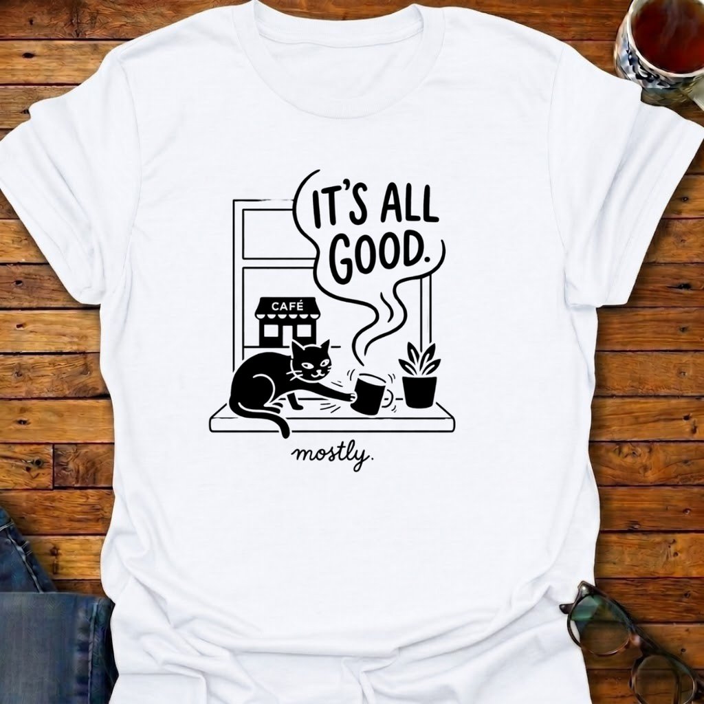 It's All Good mostly Cat Coffee T-Shirt
